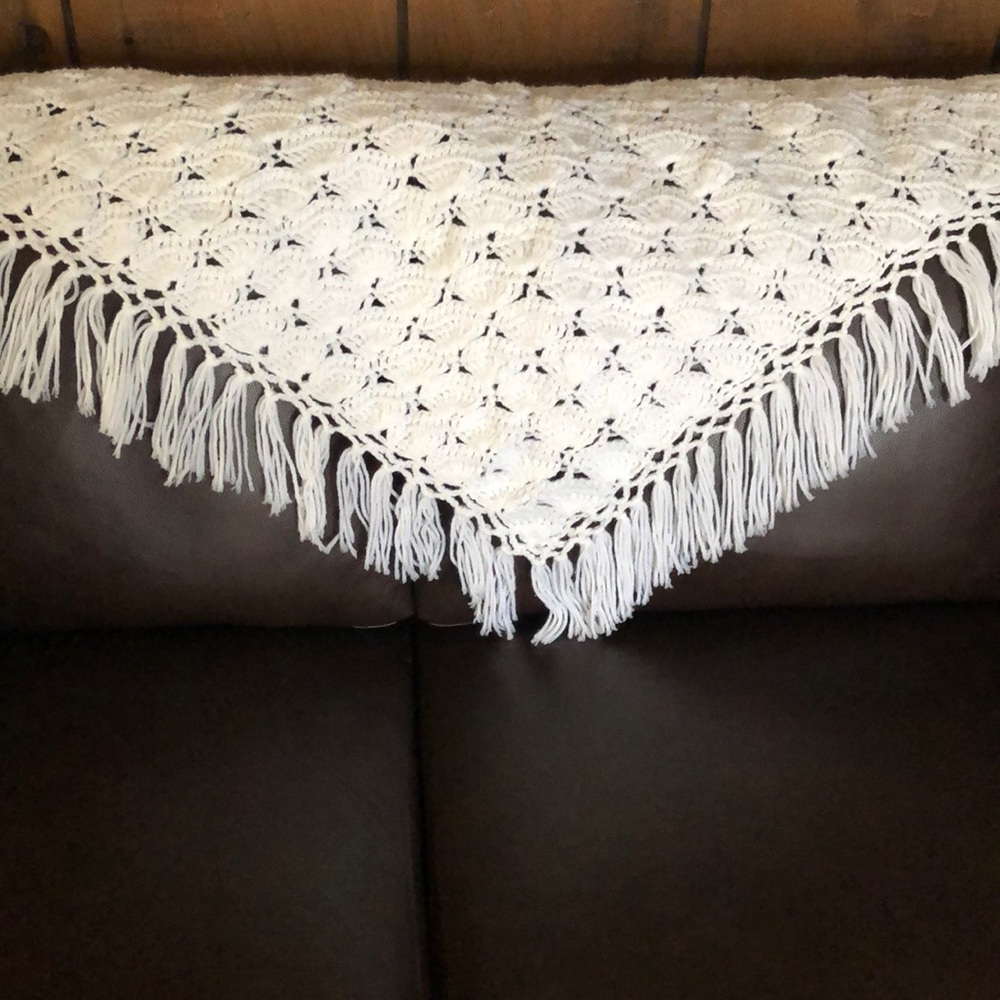 Hand crocheted shawl